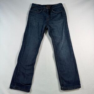 Black Brown 1826 Jeans Mens 30x30 Blue Straight Classic Fit Mid Rise Dark Wash